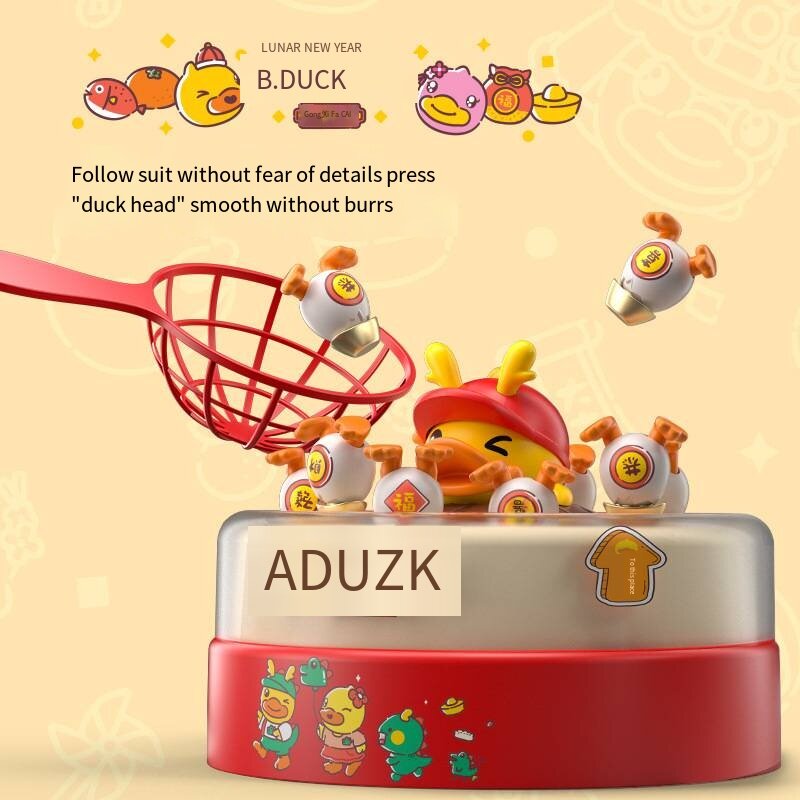 Żółta kaczka szkolenie w zakresie koncentracji jaj kaczek interaktywne Puzzle dla dzieci i dzieci podskakująca taca wędkarska zabawka dla dzieci