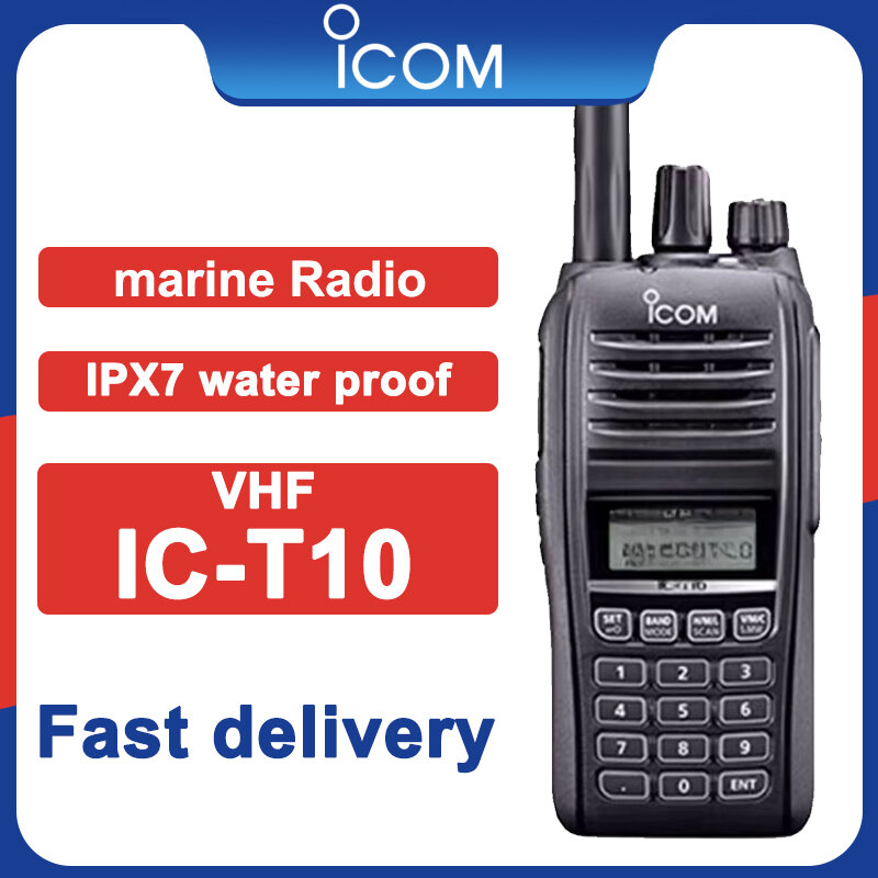 ICOM IC-T10 Port Terminal Waterproof IC T10 Intercom Hand Set Frequency UV Dual band Frequency Modulation Cruise Walkie Talkie F