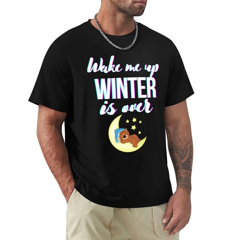 Camiseta «wake me up» para hombre, ropa kawaii, estética personalizada