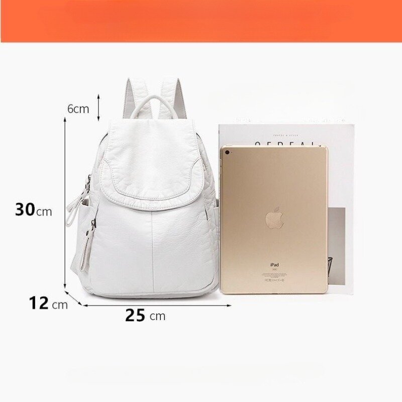 Рюкзак из мягкой кожи 2024, вместительный дорожный рюкзак для студентов, Классическая Ретро-сумка унисекс для путешествий и поездок