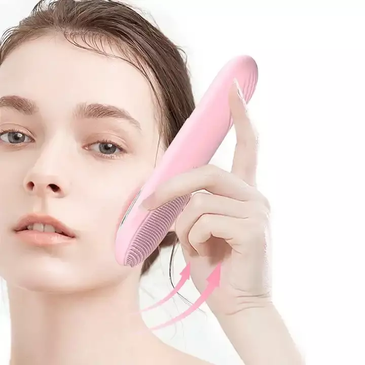 Silicone elétrico Facial Cleanser, Ultrasonic poro Cleaner, Massageador impermeável, Household Beauty Wash Brush