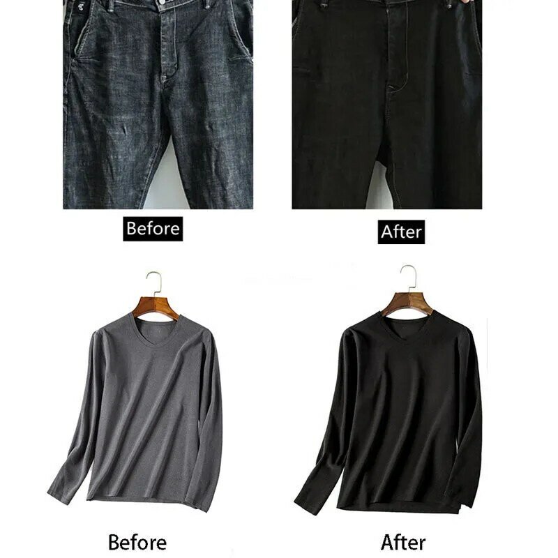 50g schwarzer Stoff Farbstoff Kleidung renoviert Farbstoff Baumwolle Leinen Jeans Leinwand Pigment Home Tie-Dye hand gefertigte Lieferungen