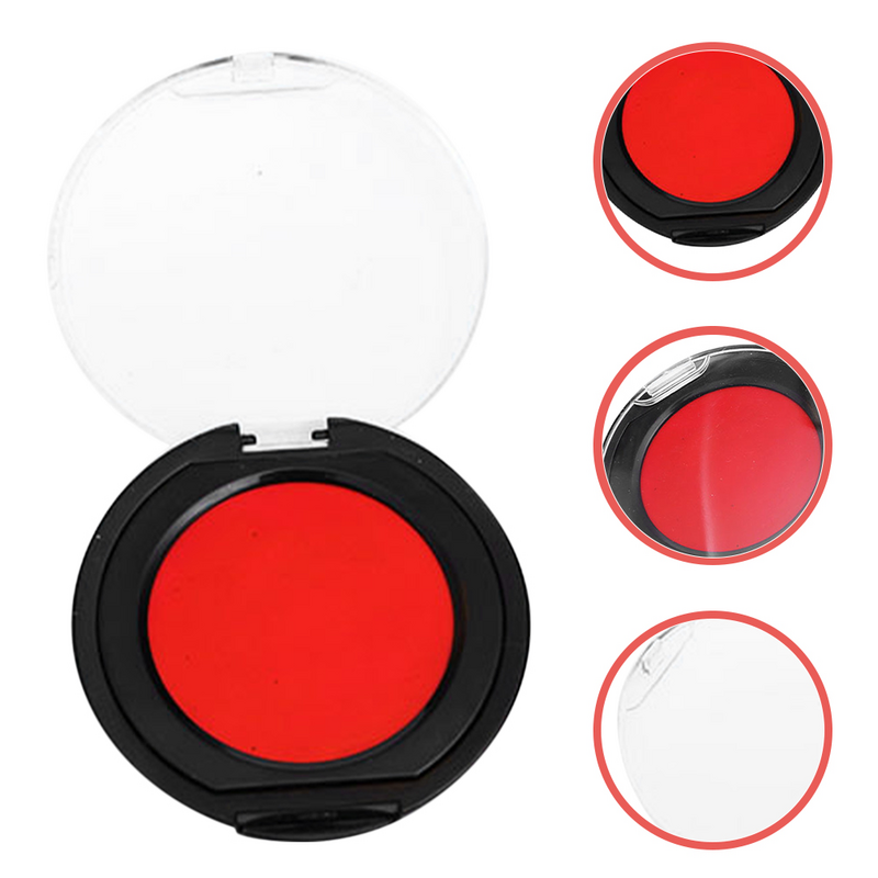 Portable Ink Pad Tools Mini Round Inkpads Office Stationery Pvc Multi-use Reusable Accessory