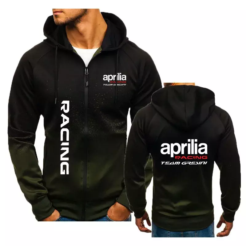 2024 Aprilia Racing Harajuku Men's zipper hoodie 2024 new men's Sweatshirt jacket trend street Men's hooded sweatshirt top