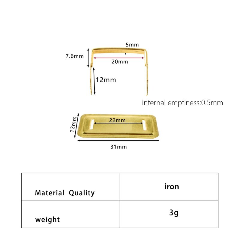 Ijzeren Boogbrug Metalen Boogbrug Handvat Basis Handtas Bagage Hardware-Accessoires Hardware Basis Goud