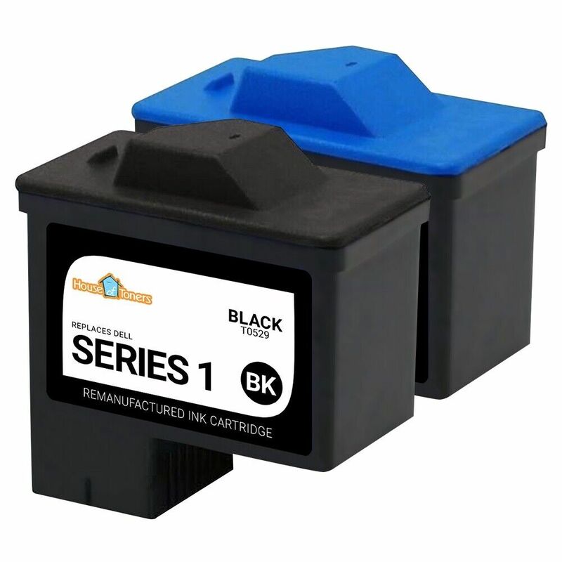 2 PACK Für Dell Serie 1 Schwarz/Farbe Tinte Patrone Combo T0529 T0530