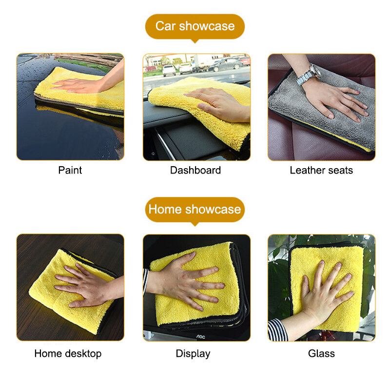 SEAMETAL High-end Microfiber Towel Car Wash Towel Detailing Cleaning Cloth Car Wash Drying Towel Car Absorbent Cleaning Products