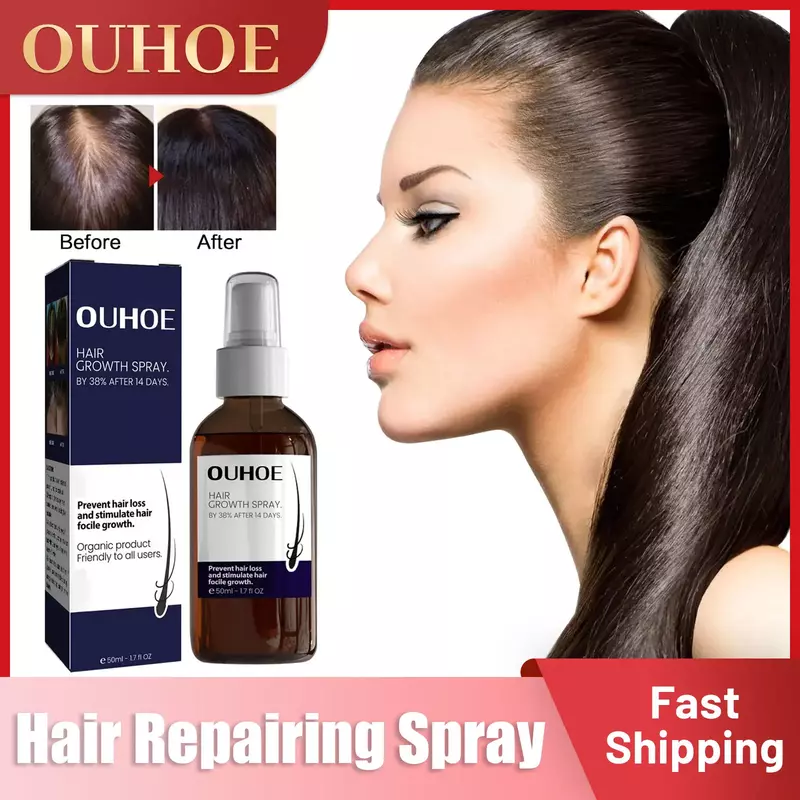 Spray per la crescita dei capelli più spesso più lungo prevenire i danni alla riparazione della calvizie rafforzare nutrire idratare il trattamento del cuoio capelluto olio anticaduta