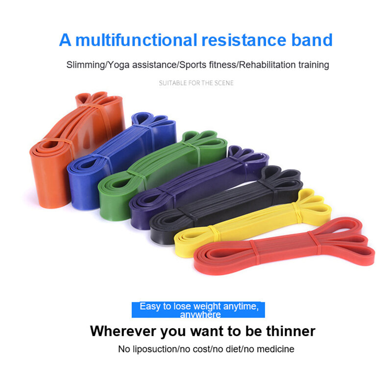 Resistance Bands 208cm Long Elastic Rubber Bands Resist Band For Home Gym Workout Expander Strength Trainning