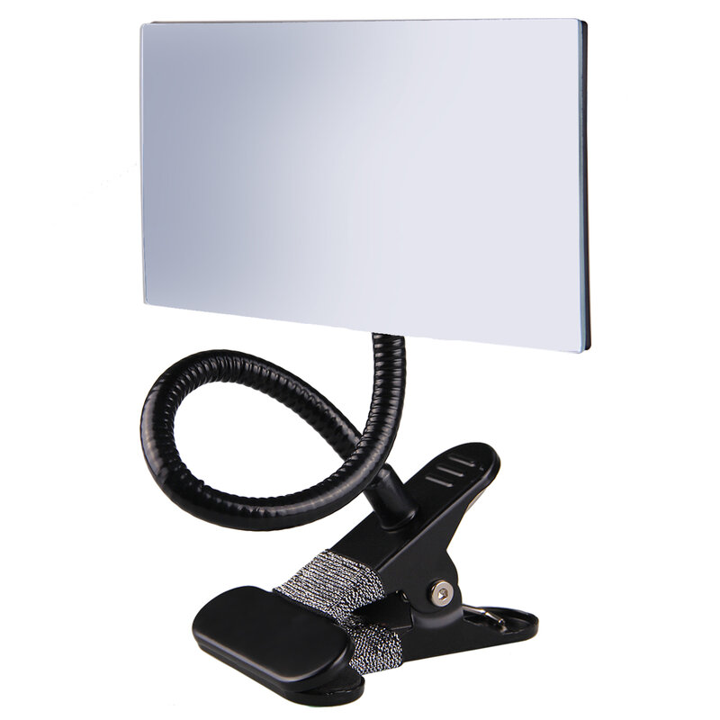 Flexível clip-on espelho convexo para mesa do computador, cubículo de segurança, retrovisor, visão de campo, ampliação, escritório, privacidade pessoal, segurança