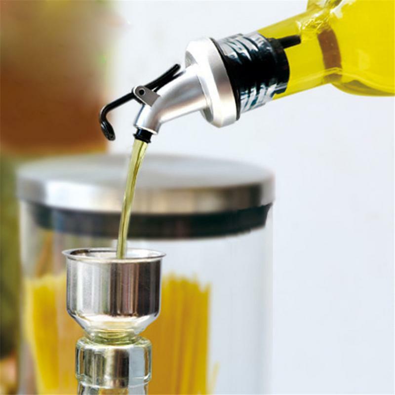 1 pz imbuto in acciaio inox olio da cucina imbuto liquido filtro a imbuto in metallo imbuto a bocca larga per inscatolamento utensili da cucina per la casa
