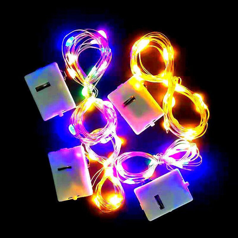 2M migające oświetlenie LED girlanda bajkowe oświetlenie miedziany drut bateria zasilane światełka na sznurze Christmas Party noworoczny prezent Box Decor lampy
