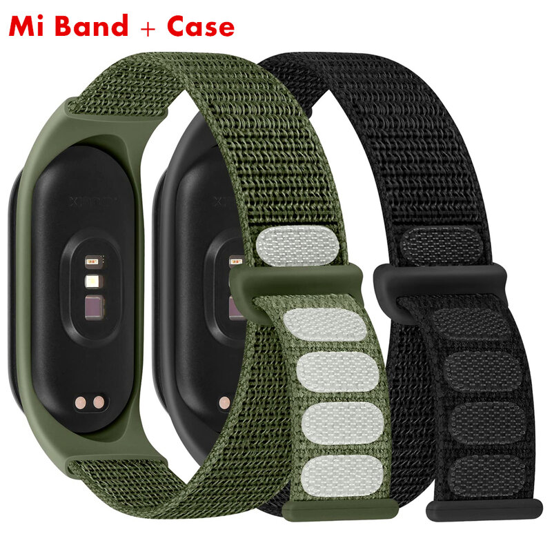 Nylon loop Mi band 4 5 6 Strap Replacement Soft Adjustable Wrist Watchband Pulsera correa For Xiaomi Mi band 3 4 5 6 7 Bracelet
