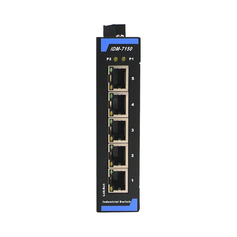 Ethernet de grado Industrial, 5 puertos, 8 puertos, guía Industrial de 12V y 24V, Idm-7180, Idm-7150