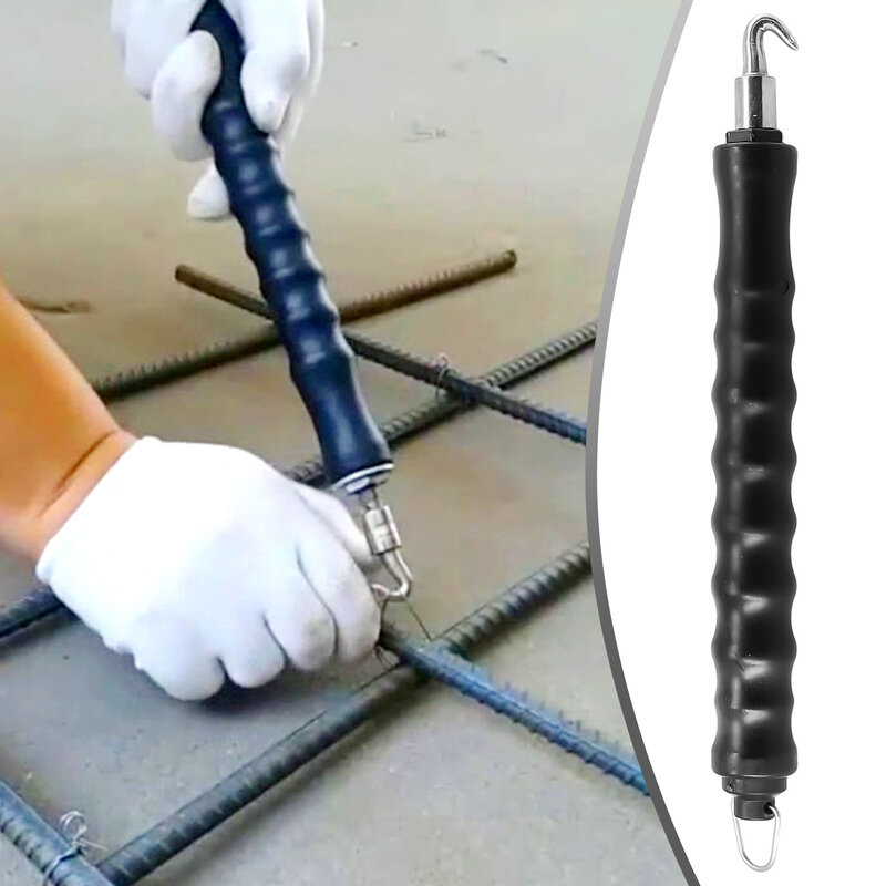 Tie Wire Steel Recoil e Reload, aço carbono preto, punho de borracha, economizando tempo, alta qualidade, novo