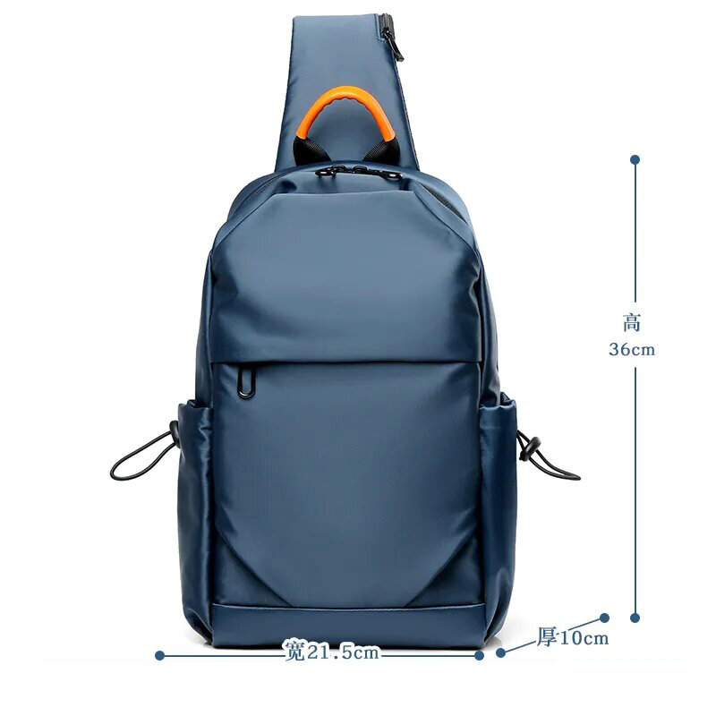 Нагрудная сумка мужская однотонная, модная Уличная Повседневная сумочка на одно плечо, роскошный брендовый чемоданчик через плечо с USB-разъемом