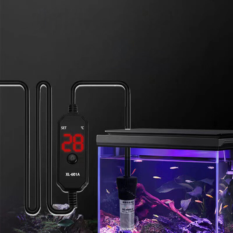 Aquarium Heater Adjustable Submersible Fish Tank Heater 20W/25W Digital Display External Temperature Controller 18-34°C USB Mini