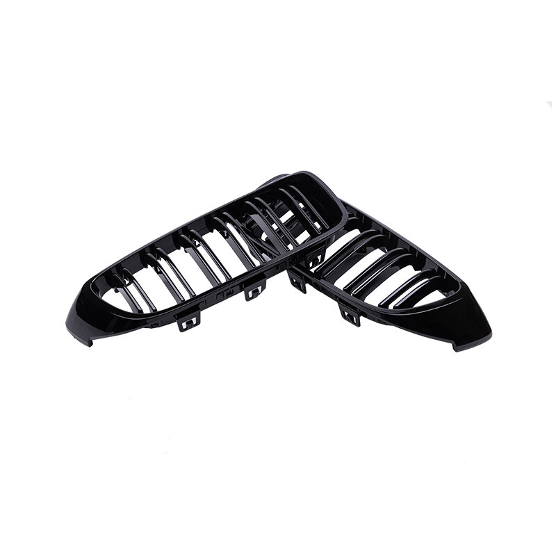 Pulleco-rejilla delantera para parachoques de coche, accesorio negro brillante de doble listón para BMW serie 4, F32, F33, F36, M3, F80, M4, F82, 12-18