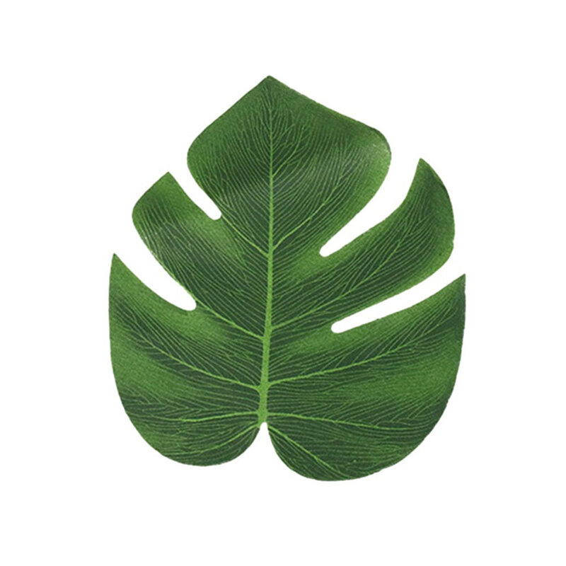 Planta verde Monstera para decoración de mesa, Planta Artificial para el hogar, hojas de Monstera sin hueso, fiesta hawaiana
