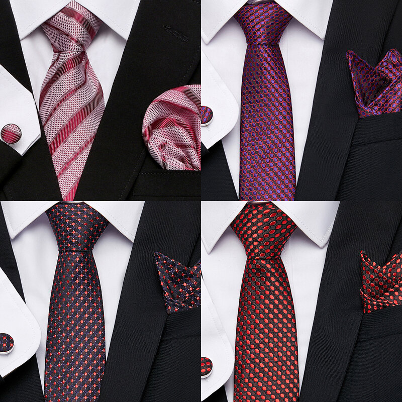Moda marca festiva presente gravata bolso quadrados botão de punho conjunto gravata para homens acessórios camisa ouro xadrez