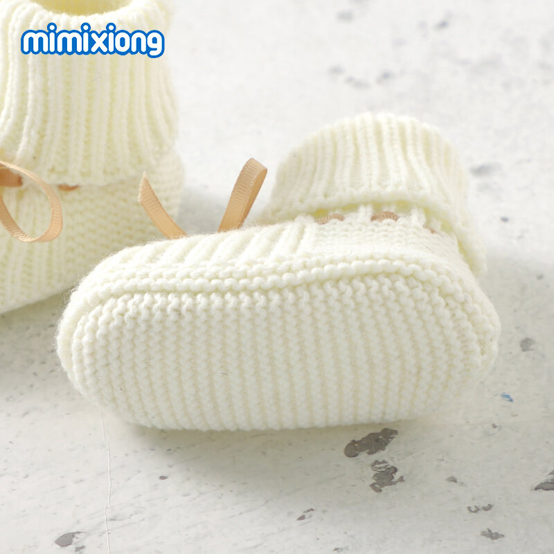 Zapatos de punto para bebés recién nacidos, niños y niñas, calzado antideslizante de suela suave para primeros pasos