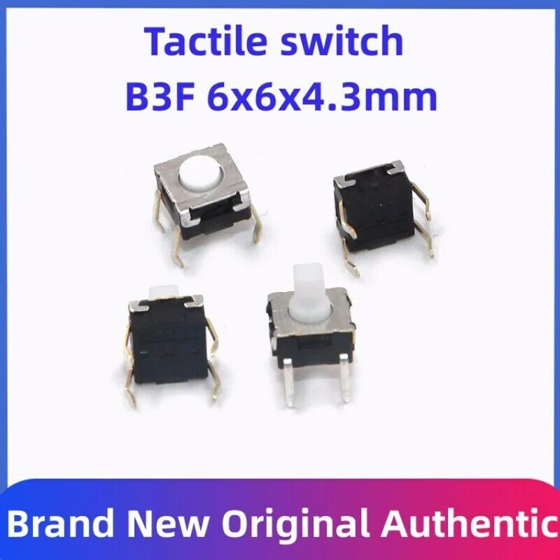 10pcs Tactile switch B3F  Mouse Micro middle switch for M185  G300 G402 G602 M570 Button Mouse  6x6x4.3mm B3F-1000