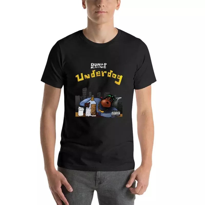 Duwap Kaine Underdog Album Cover camiseta para hombre, diseño de aduanas, su propia ropa kawaii, camisetas grandes y altas