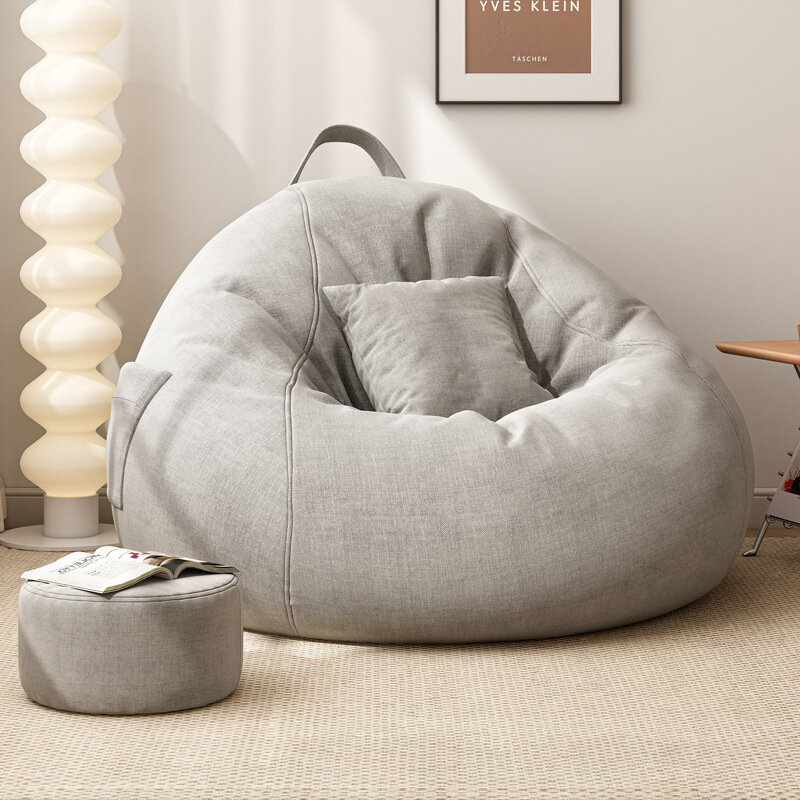Sofas Cover puff Gigante Chairs Without Filler Linen Cloth Lounger Seat Bean Bag Pouf Puff Couch Tatami Pouf Salon Puff Asiento