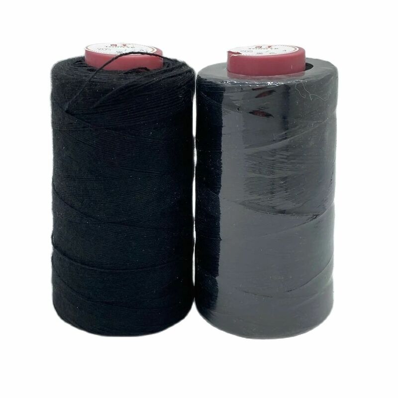 ブラックコットンスレッド織りヘアエクステンション、ギフト付きcニードル、織り糸、25個、1ロール