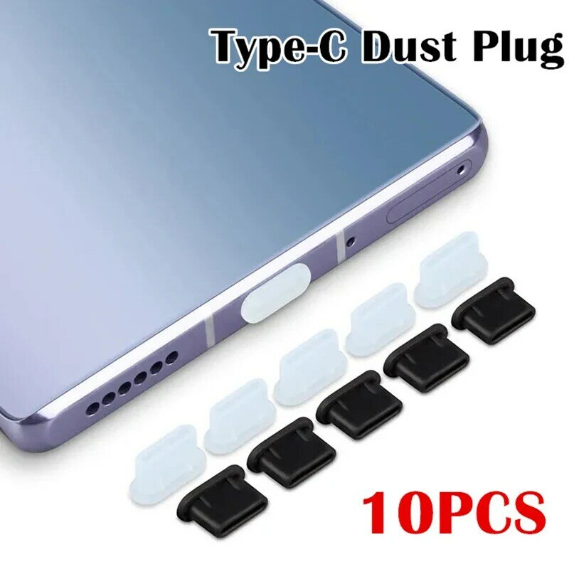 5-10PCS USB Charging Port Type C Dust Plug Charging Port Silicone Cover for Samsung Huawei Xiaomi Smart Phone Accessories