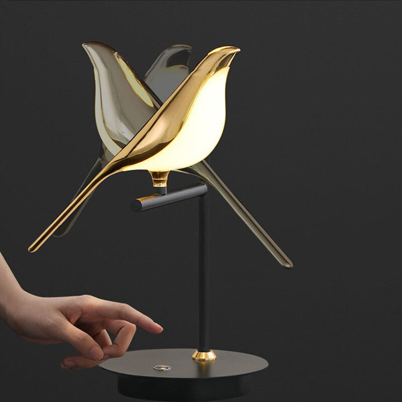 Sroka żyrandol sufitowy nowoczesna luksusowa sypialnia ptak oświetlenie Led kreatywne salon jadalnia lampy stołowe do pokoju wystrój urządzenia domowego