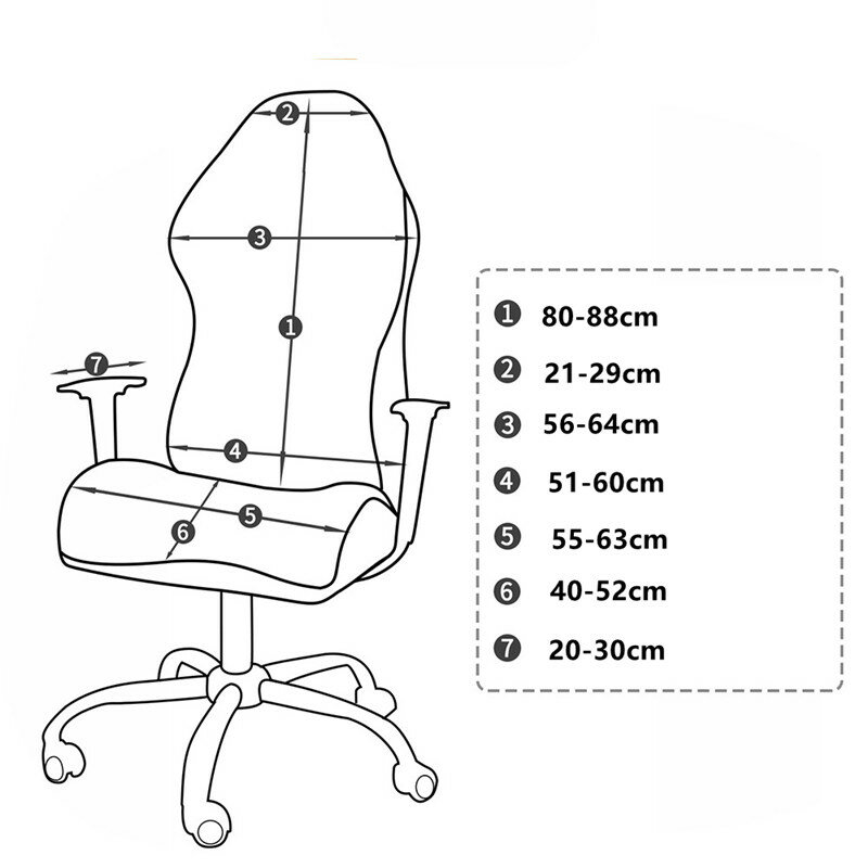 4 шт./набор, чехлы для компьютерных игровых стульев