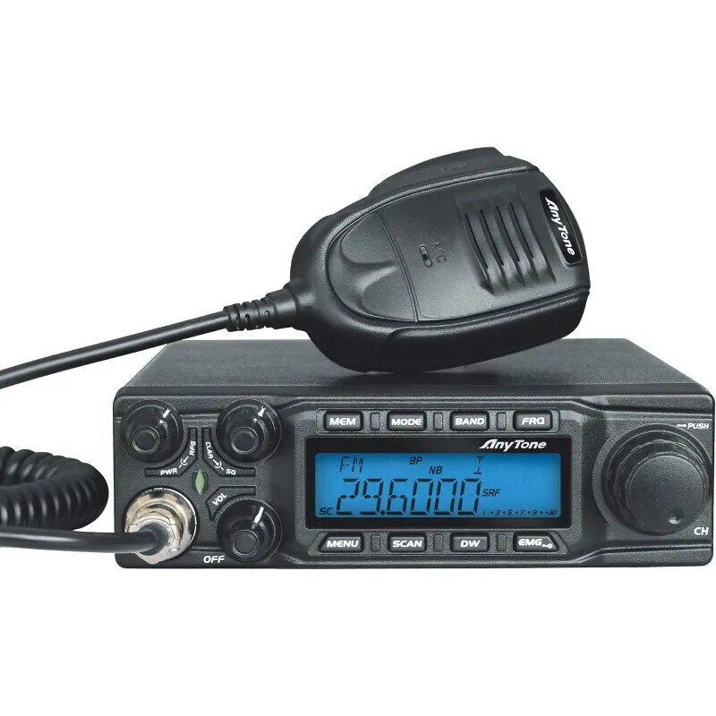 AnyTone AT-6666 10 계량기 라디오, 고전력 15W, 45W, 60W, 40CH 모바일 트랜시버, SSB(PEP)