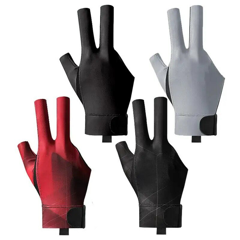 Pool Gloves Billiards Professional Pool Snooker 3 Finger Gloves Lightweight and Non-Slip Universal Billiards Accessories
