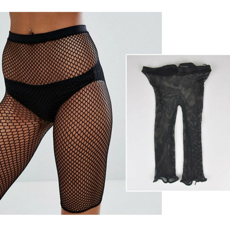 Pantalon Sexy en résille transparent pour femme, Legging en maille, short de cyclisme, tenue de club Sexy, Costumes érotiques, été