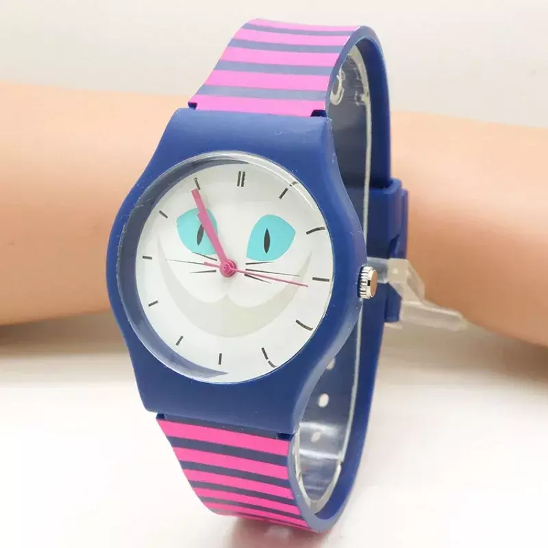 子供の漫画の猫のスポーツ時計、カジュアルなファッション時計、大のダイヤルスケール、日プレゼント