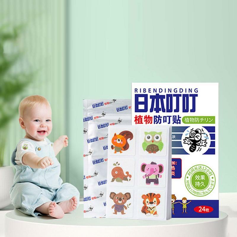 Anti Bite Stickers 24Pcs Animal Stickers Outdoor Stickers Cute Cartoon Animal Patches For Outdoor Indoor Activities Picnic