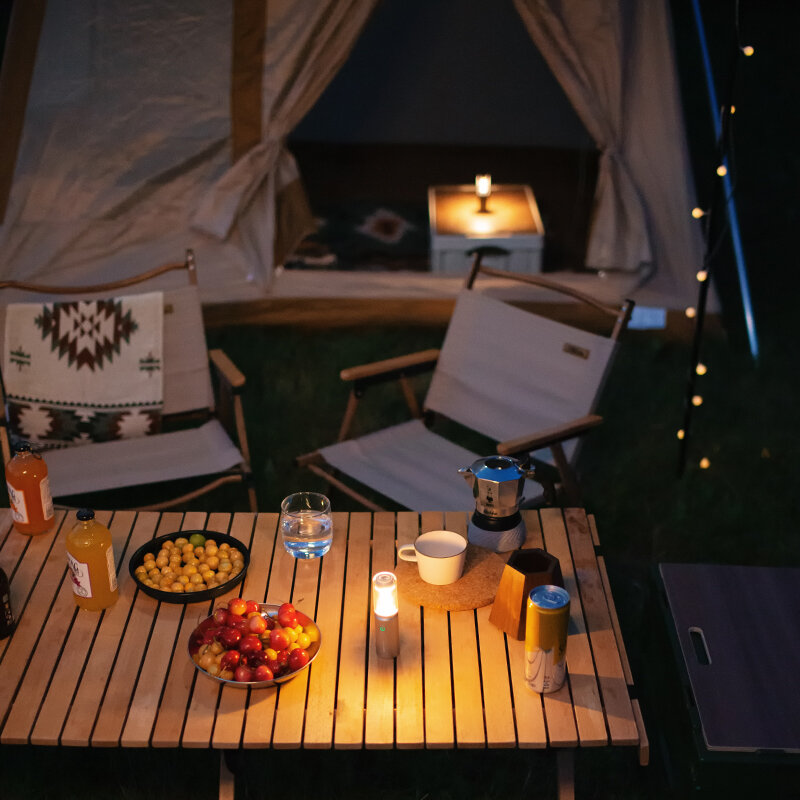 HOTO-캠핑 라이트 충전식 방수 손전등, 캠핑 랜턴, 3 모드, 미니 야외 행잉 캠프 램프, 텐트 조명, 토치
