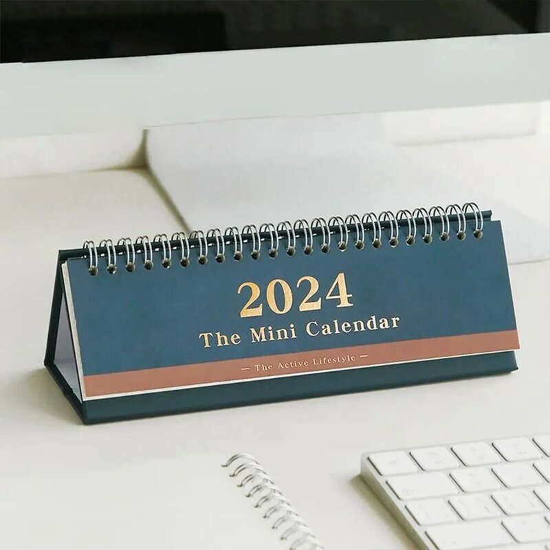 2024 Desk Calendar Standing Flip Desktop For Planning Organizing Daily Monthly Schedule Home School Stationery