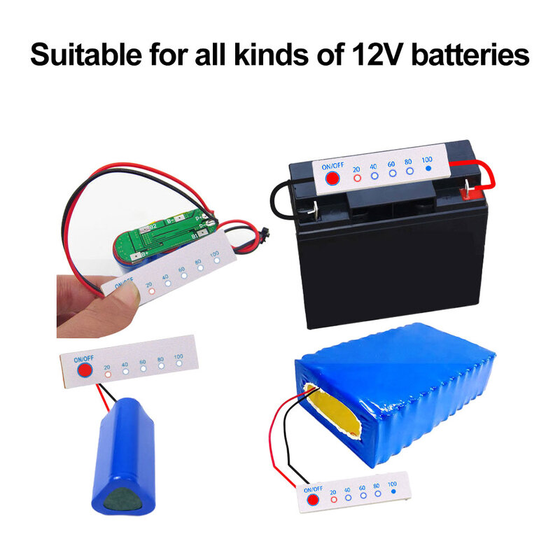 Indikator kapasitas baterai Lithium, papan indikator Level penguji kapasitas baterai Li-Ion 1s/3s/4s