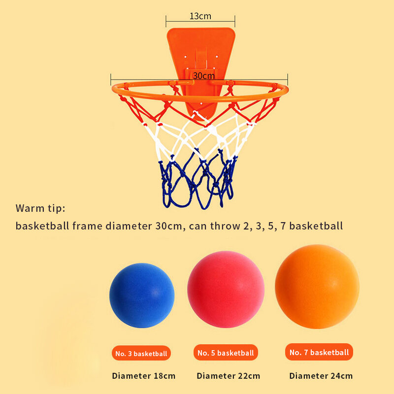 Diameter 24/22/18cm Silent High Density Foam Sports Ball Indoor Mute Basketball Soft Elastic Ball Children Sports Toy Games