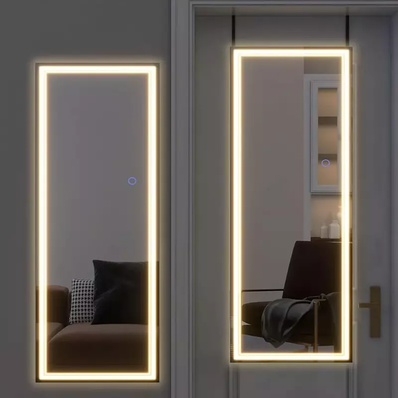 Wall Mounted Mirror for Living Room, Full Body, Silver Freight, Porta Pendurada Móveis, Free Home