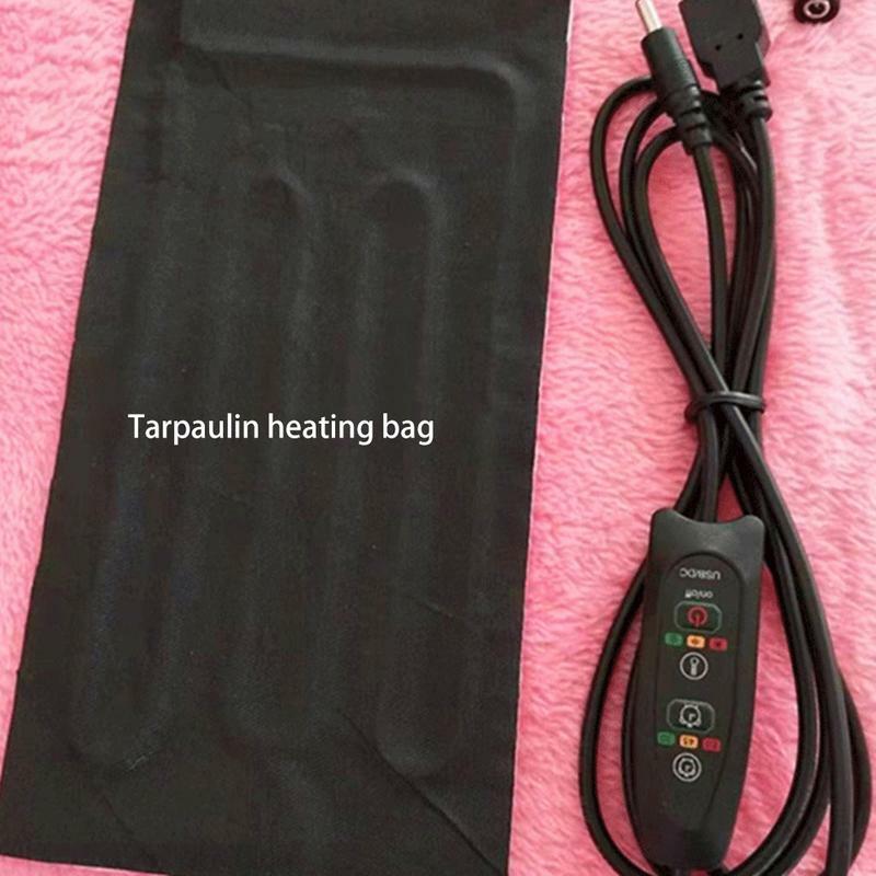 Pad riscaldante in fibra di carbonio ricarica USB tappetino riscaldante per pancia in vita temperatura regolabile cuscinetti riscaldanti per collo e schiena