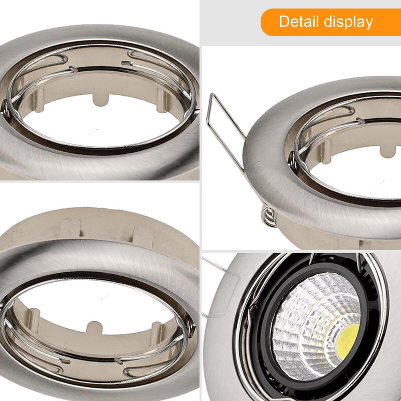 4pcs Round LED Ceiling Light Mounted Holder Adjustable GU10/MR16 Recessed Downlight Fixtures Ceiling Light Fittings