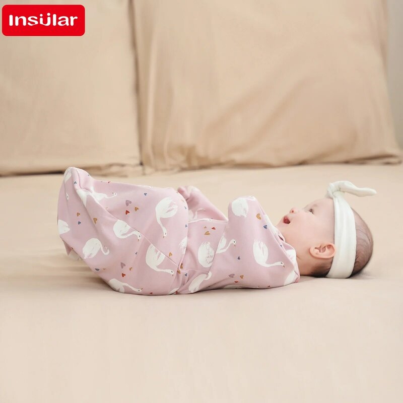 Soft Baby Sleeping Bag Newborn Swaddle  Anti Kick Blankets Sleep Sack Cotton Cartoon Print Infant Swaddle Diaper Changing Bag