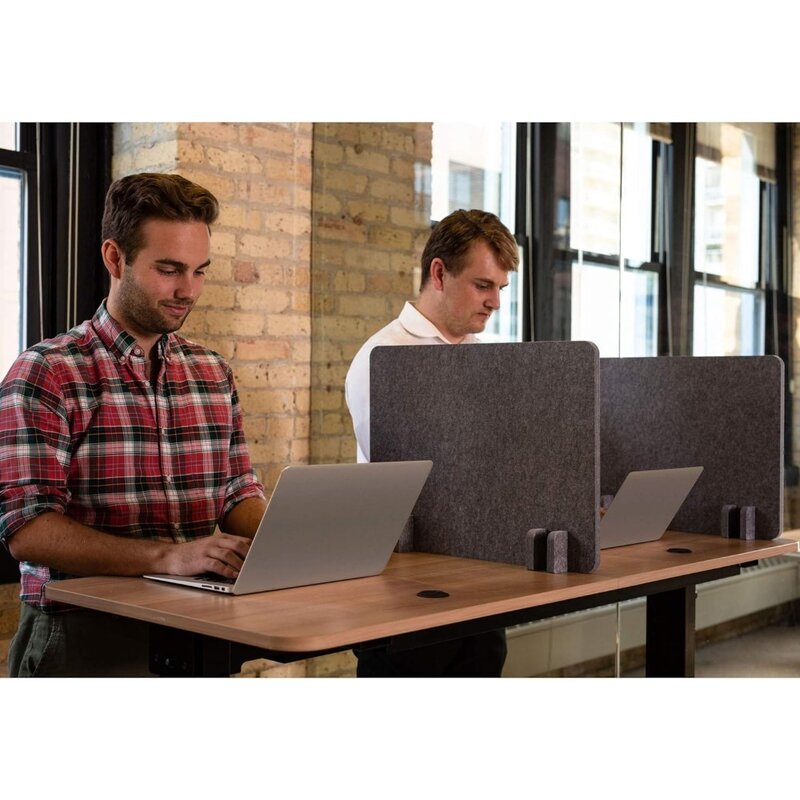 ReFocus Raw Noise and Distraction Reducing Freestanding Acoustic Desk Divider Mounted Privacy Panel
