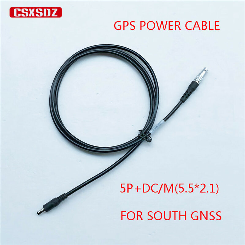 NEW SOUTH GNSS GPS RTK POWER CABLE FOR EXTERNAL BATTERY AND GPS 5PINS TO DC PLUG