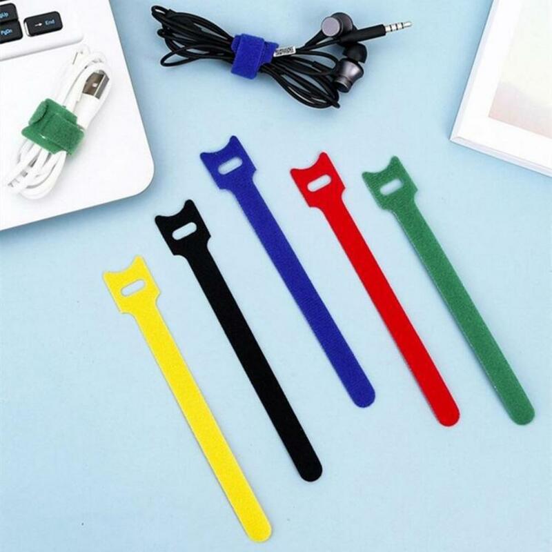 100Pcs Cable Management Band Practical Cable Straps Wire Organizer Wear-resistant Cable Management Belt Office Supply