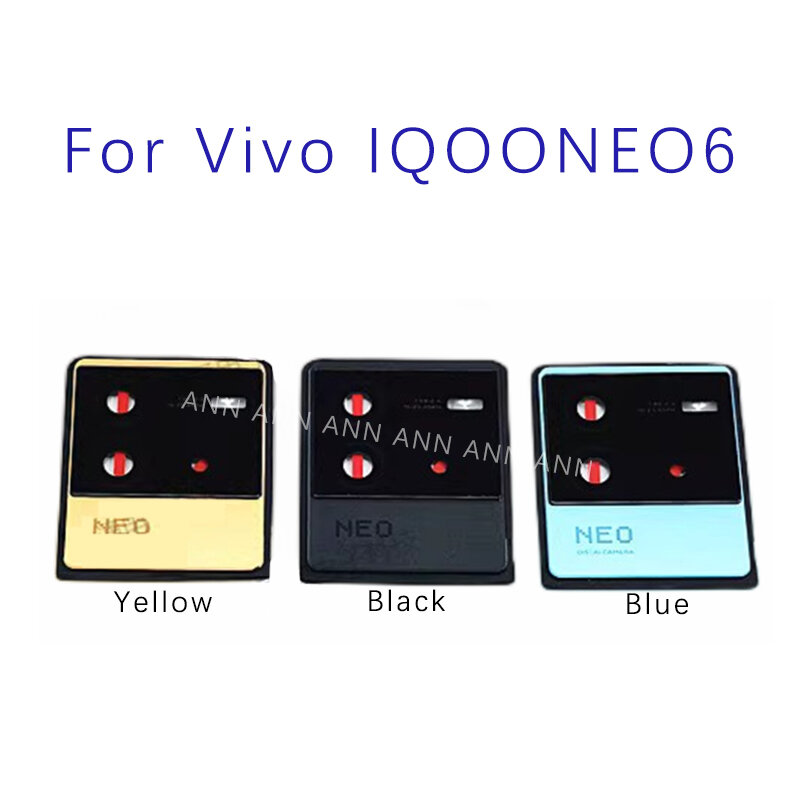 อะไหล่ด้านหลังสำหรับ VIVO iqoo Neo6 5G ทดสอบเลนส์กระจกกล้องถ่ายรูปหลังได้ดีสำหรับ VIVO iqoo NEO 6 5g