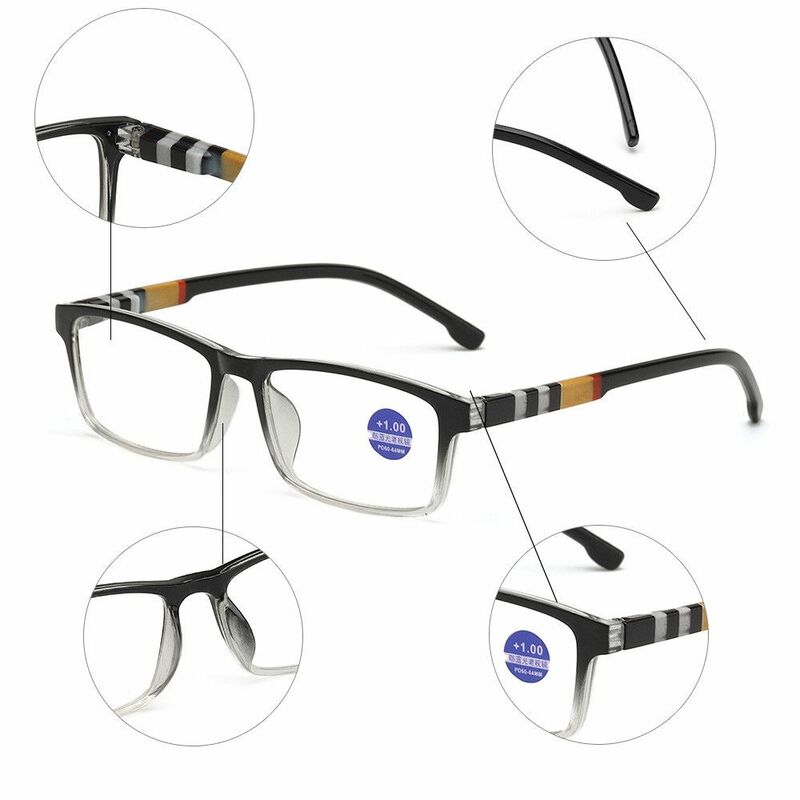Männer Frauen Augenschutz Vintage tragbare Brille Lesebrille ultraleichte Rahmen Anti-Blaulicht